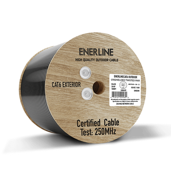 BOBINA CABLE UTP CAT6 EXTERIOR 24AWG 4 PARES ENERLINE